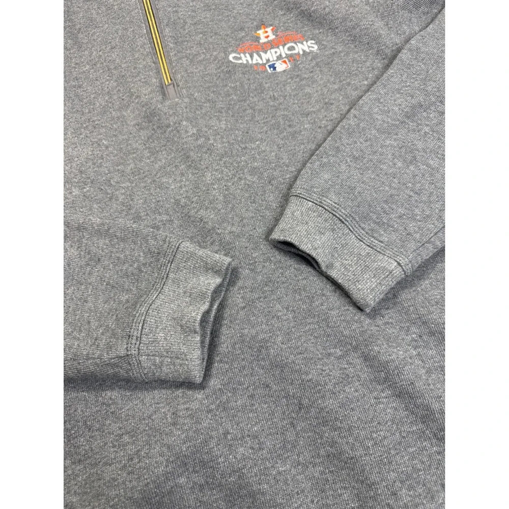 Tommy Bahama Houston Astros 2017 World Series Champions Gray Quarter Zip Mens L